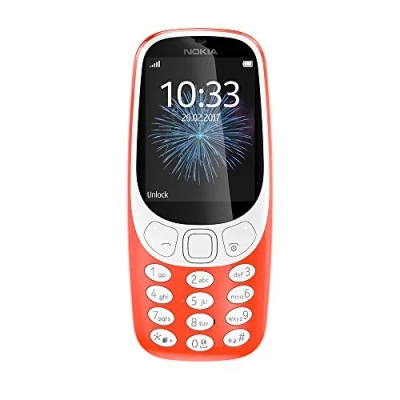 Imagen de Nokia 3310 Teléfono móvil (Barra, SIM doble, 6,1 cm (2.4&quot;), 2 MP, 1200 mAh, Naranja), Versión extranjera, No tiene idioma español