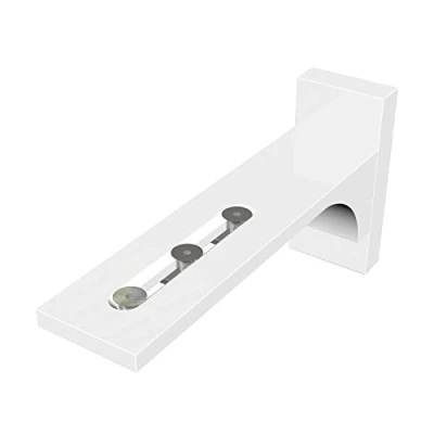 Imagen de Flair Deco Soporte de Pared con Orificio para rieles Cortinas, Distancia 6 12 cm (2 Unidades), Metal, Color Blanco, 13 x 6.5 3 cm, 2 Unidades Medida