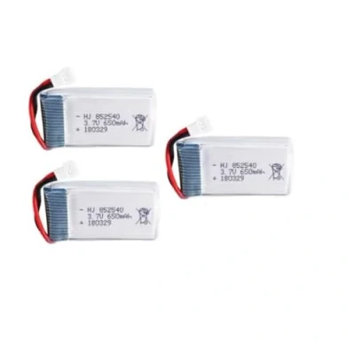 Imagen de YUNIQUE GREEN CLEAN POWER Juego de 3 Baterías 650mAh 3.7V 25C Lipo para Drone Syma X5C X5 Compatible con Cheerson CX 30W, Skytech M68, Wltoys F949 Rendimiento Óptimo, Plata