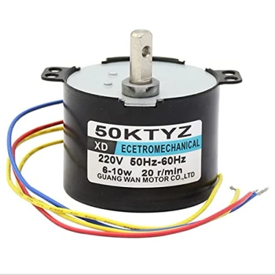 Imagen de 50KTYZ AC 220V 6 10w Motor Síncrono en Miniatura de Lmán Permanente CW/CCW Eléctrico Baja Velocidad y Alto Torque(15RPM)
