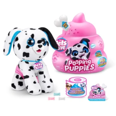 Imagen de Pets Alive Cachorros Pooping de ZURU, dálmata, Cachorro Perro Mascota Real