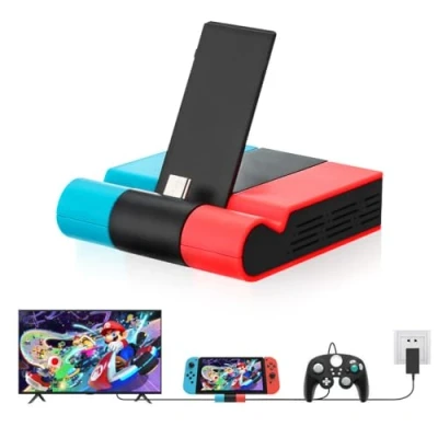 Imagen de TV Dock Compatible con Nintendo Switch/Switch OLED 4K HDMI Tipo C USB Puerto, Base de Repuesto Oficial, Admite y Modo Escritorio