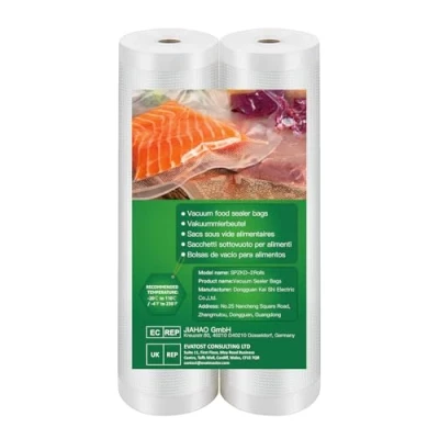 Imagen de BoxLegend Rollos Envasadora al Vacio 2 20x600cm Bolsas Envasar Alimentos, de Alimentos Gofradas para Conservación y Sous Vide Cocina &amp; Boilable