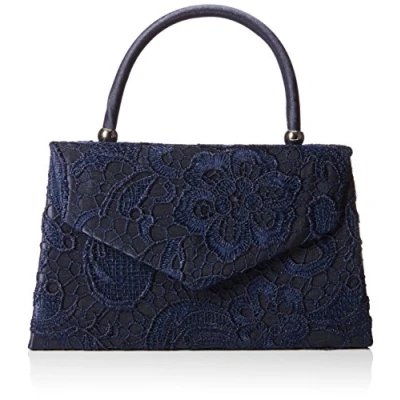 Imagen de SwankySwans Kendall Bolso de mano elegante con encaje para mujer, Azul (Navy Blue), Talla única