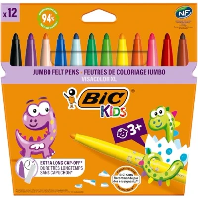 Imagen de Bic Kids Ecolutions Visa Color XL Felt Pens Assorted (Pack of 12) 12 Rotuladores Visacolor