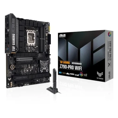 Imagen de ASUS TUF Gaming Z790 PRO WiFi Intel Placa Base, LGA 1700, ATX con 16+1 de Alimentación DrMOS, PCIe 5.0, RAM DDR5, Cuatro Ranuras M.2, USB 3.2 Gen 2x2 Type C e Iluminación Aura Sync RGB