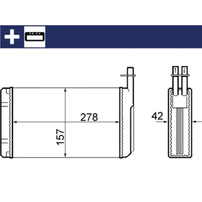 Imagen de MAHLE ORIGINAL AH 68 000S Radiador de Calefaccion con piezas montaje