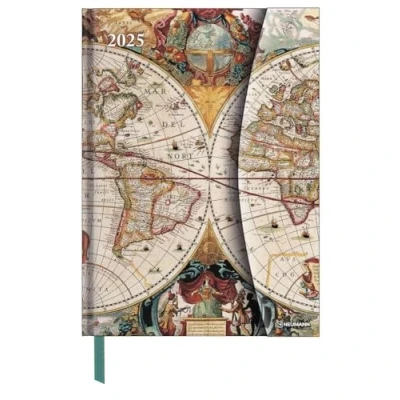 Imagen de Antique Maps 2025 Diary Calendario de libro bolsillo 16 x 22: Magneto