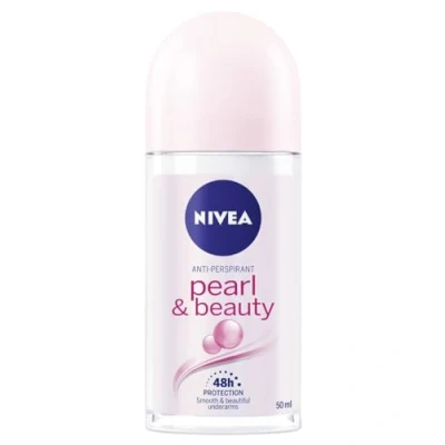 Imagen de Nivea Pearl &amp; beauty, desodorante en roll on, pack de 3 (3 x 50 ml)