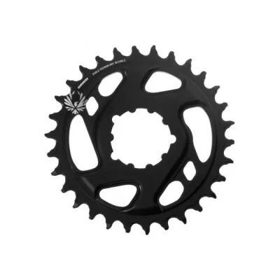 Imagen de SRAM Kettenblatt X Sync Eagle CF 34t, Direct Mount, Kaltgeschm. ALU, Schwarz, 12 fach, 6mm Offset, 11.6218.030.290 Plato SYNC2 34 Dientes, Boost, 12V, Negro, Unisex Adulto, estándar
