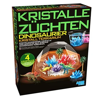 Imagen de 4M Dinosaurier Kristall Terrarium Caja de experimentos Cristales Cría Dinosaurio terrario cristalería, Multicolor, 27 x 23,5 8cm (HCM Kinzel 68678)