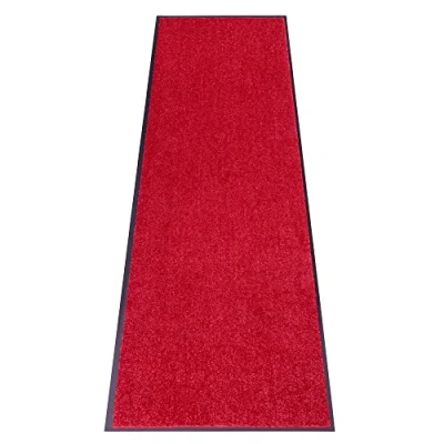 Imagen de HANSE Home Lavado y Limpieza Wash &amp; Clean Felpudo para Interior, 90 x 150 cm, Lavable, Resistente a la Intemperie, Antideslizante Entrada Exterior, Color Burdeos, 100% Poliamida
