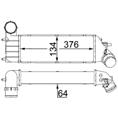 Imagen de MAHLE ORIGINAL CI 23 000S Intercooler PEUGEOT: 807, CITROËN: C8, FIAT: Ulysse II