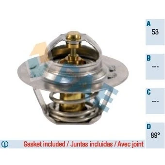 Imagen de FAE 5205689 Termostato, refrigerante 89 con juntas RENAULT: CLIO 1, 2, Kangoo I, OPEL: Movano A Furgón, VOLVO: 460 L