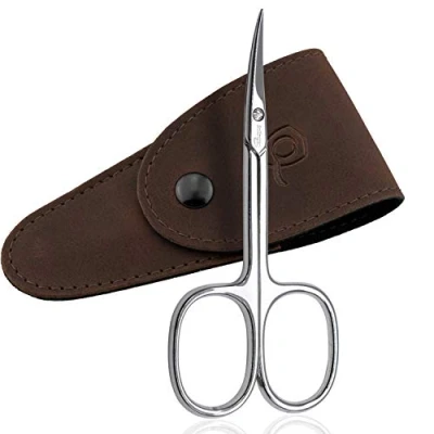 Imagen de marQus Tijeras para cutículas prémium Solingen/Alemania Extra afiladas con hoja curvada y funda uñas de las manos los pies También apta zurdos