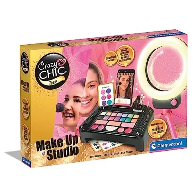 Imagen de Clementoni 18744 Crazy Chic Make Up Studio Estuche De Maquillaje para Niñas, Set Infantil, Juguete Niñas Desde 6 Años