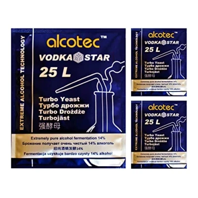 Imagen de 3 x Alcotec Vodka Start Levadura Turbo, de Vodka, para Puré