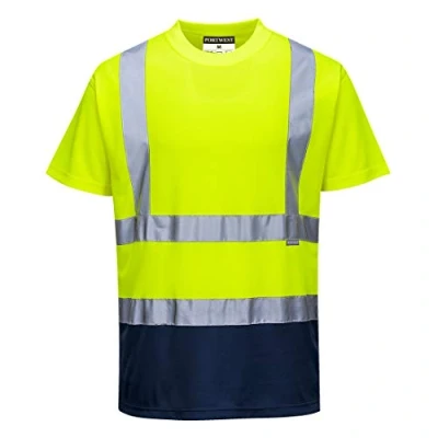 Imagen de Portwest Camiseta Bicolor, Tamaño: 4XL, Color: Amarillo/Marino, S378YNR4XL