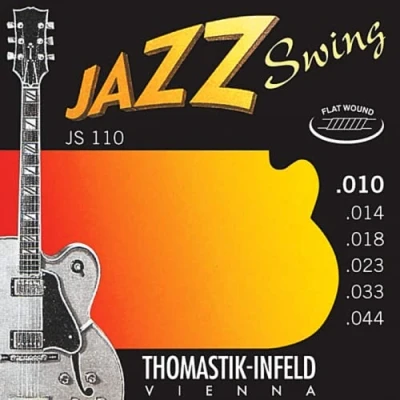 Imagen de Thomastik Cuerdas para Guitarra Eléctrica Jazz Swing Series niquel Flat Wound juego JS110 Extra Light .010 .044w