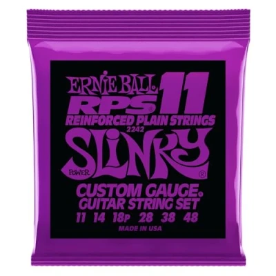 Imagen de Ernie Ball Power Slinky RPS Cuerdas para guitarra eléctrica, entorchado de níquel, calibre 11 48