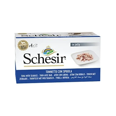 Imagen de Schesir Dog Tuna with Perch, Wet Food, 6 x 4 Tins 85 g