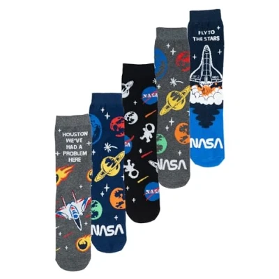 Imagen de United Labels 5 pares de calcetines para hombre la NASA, multicolor, 40 45, hombre, medias 45