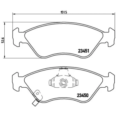 Imagen de BREMBO P 30 007 Juego de pastillas freno con avisador acústico desgaste sin accesorios KIA: Clarus Berlina