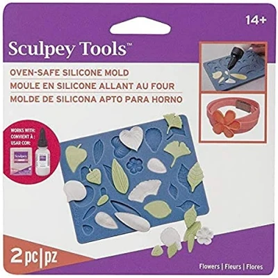Imagen de Sculpey APM 62 Moldes Flexibles con diseño de Flores