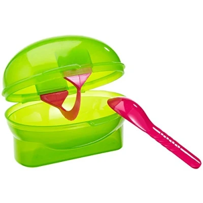 Imagen de Fackelmann Conservador Transportador Kiwi + Cuchara, polipropileno, ABS, color verde y fucsia, 1 ud.