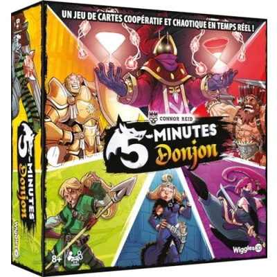 Imagen de ASMODEE Wiggles 3D 5 Minutos Mazmorra Juegos de Mesa Cartas cooperativos para Adultos y niños a Partir 8 años 2 Jugadores Versión Francesa