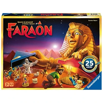 Imagen de Ravensburger Faraon 25 Aniversario, Juego de Mesa para Toda la Familia, 1 5 Jugadores, Idea Regalo niños 7 años o más, edición en Italiano