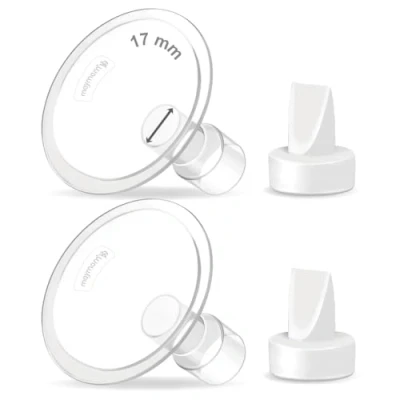 Imagen de brida de protector mamario Maymom 17 mm compatible con extractor leche y válvula Lansinoh. Piezas bomba Lansinoh no originales. Reemplace la ComfortFit.
