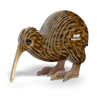 Imagen de EUGY 091 Kiwi Marrón. Eco Friendly 3D Paper Puzzle