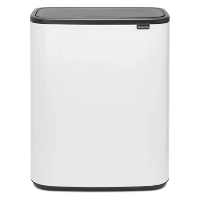Imagen de Brabantia Bo Touch mecanismo de apertura con un toque Cubo basura 60L, color blanco