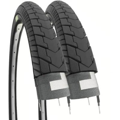 Imagen de Ecovelò Neumáticos Negros X Bicicleta Citybike Carretera 26 1 3/8 (37 590) 2, Adultos Unisex, Talla única