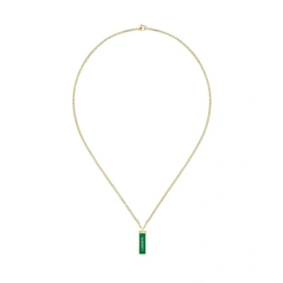 Imagen de Lacoste Collar con colgante de la colección FENCE para hombre en oro amarillo 2040325, talla única, Acero inoxidable, No es una piedra preciosa