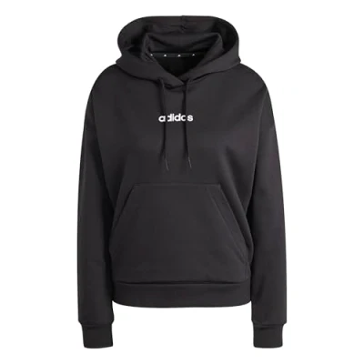 Imagen de adidas Mujer Essentials Linear Fleece Hoodie, Black/White, S