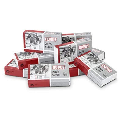 Imagen de Novus Grapas para grapadora de oficina HK 24/6 DIN Super, 100 cajas 1000 grapas)