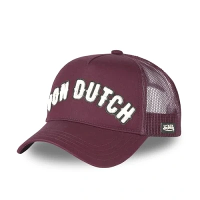 Imagen de Von Dutch Gorra para hombre y mujer, ajustable, camionero, atlético, suave de corte casual, rojo, Talla única