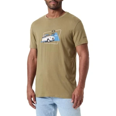 Imagen de CITROËN T Shirt 2cv Disegnata In Stampoa Larga &amp; Logo Sullaica C24s Camiseta, Moss, XL para Hombre