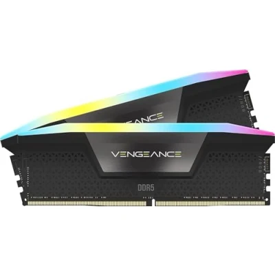 Imagen de CORSAIR Vengeance RGB DDR5 RAM 32 GB (2 x 16 GB) 6200 MHz CL36 Intel XMP iCUE Negro (CMH32GX5M2E6200C36)