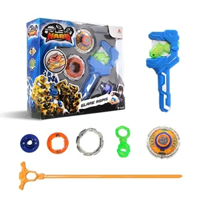 Imagen de Infinity Nado Spinning Tops para Niños de Juguete Metal, Battle Top Launcher Toy Boys, Boys from 5 6 7 8 9 10 11 12 years, YW624504 Glare Aspis Game