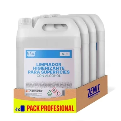 Imagen de Hostelpak 4 x 5L Limpiador superficies con alcohol Limpieza y componentes electrónicos