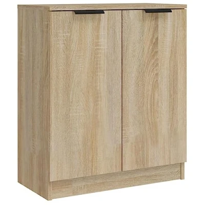 Imagen de vidaXL Aparador Armario Auxiliar Alacena Mesa Consola Entrada Pasillo Vestíbulo Recibidor Mueble de Madera Contrachapada Roble Sonoma 60x30x70 cm