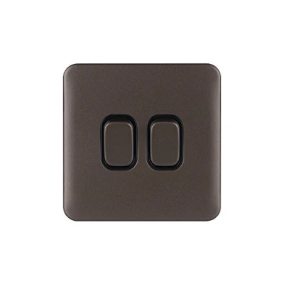 Imagen de Schneider Electric GGBL1022BMBS Lisse Deco 10AX 2G 2W Interruptor Bmb, 240V, Bronce Mocha
