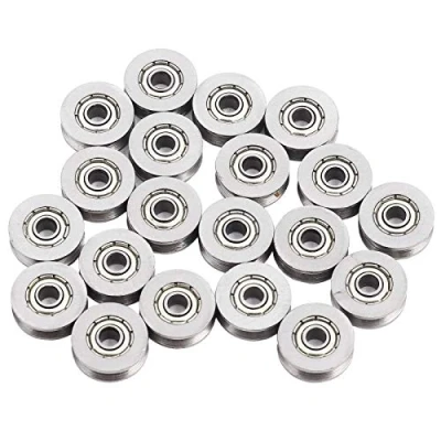 Imagen de rodamiento rígido en V, 20pcs V623ZZ Polea de bolas V 3x12x4mm para sistema movimiento lineal riel