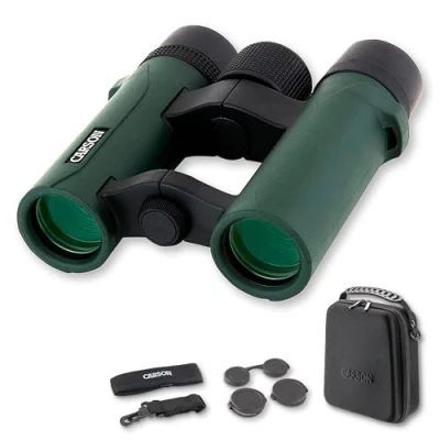 Imagen de Prismáticos Carson Serie RD 8x26 mm, compactos HD impermeables de puente abierto, alta potencia para observación aves (RD 826)