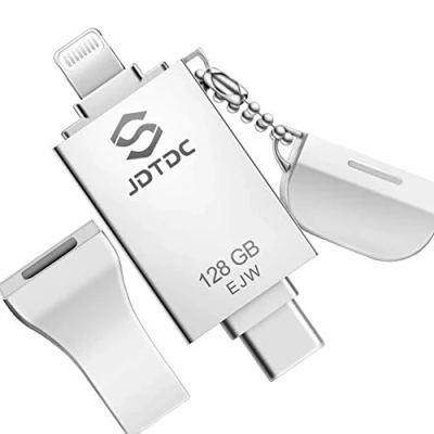 Imagen de Apple MFi 128GB Memoria USB iPhone, Pen Drive Flash para Externa Lightning Pasar Fotos iPhone a USB, Photostick iPhone/iPad/Android/PC/Mac