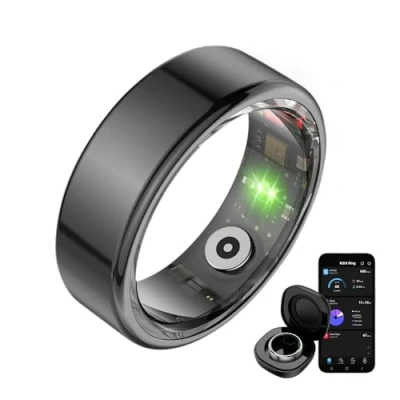 Imagen de KSIX Saturn Anillo Inteligente para Hombre y Mujer con Monitor de Actividad Pasos Calorías Smart Ring Que Mide Oxígeno en Sangre, Cardíaco, Control Sueño 3 Días Autonomía XL