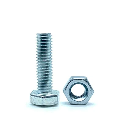 Imagen de DOJA Barcelona Tornillos Con Tuerca 10 Hexagonales Tuercas M16x40mm en Acero Galvanizado y Tuercas, Tornillo Roscado Tuerca, Pernos Cabeza Hexagonal
